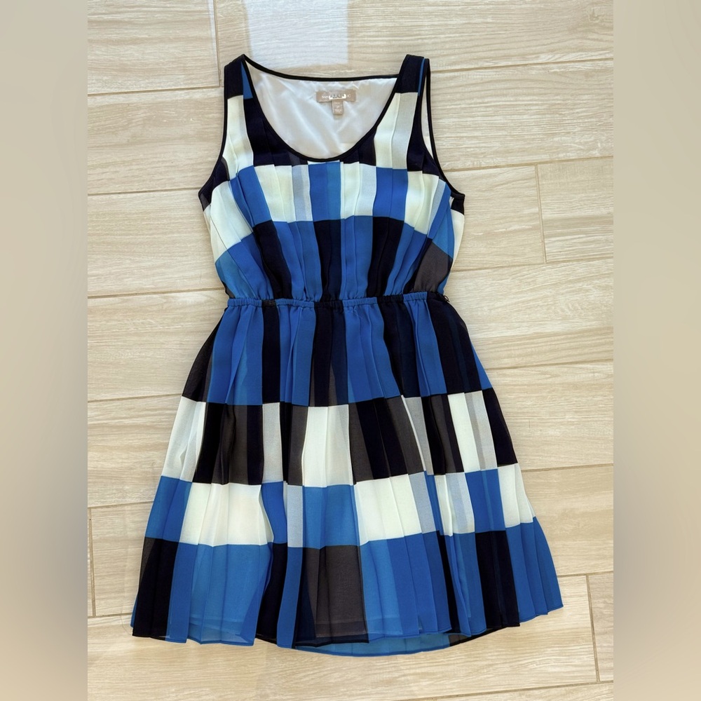 Banana Republic blue print petite dress